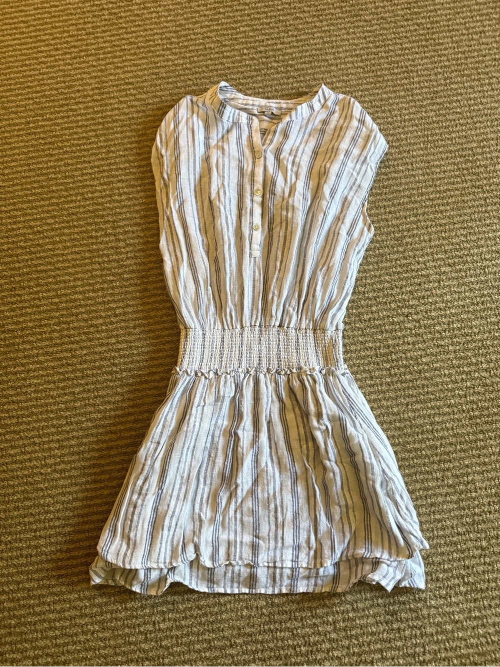Rails Striped Mini Dress in White and Blue
